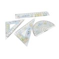 thumbnail image 1 of Dalazy 4 Pieces/Set Ruler DIY Crafts Protractor Drafting Measuring Tool Stationery with Scale Mathematical Rulers Student Supply, 1 of 6