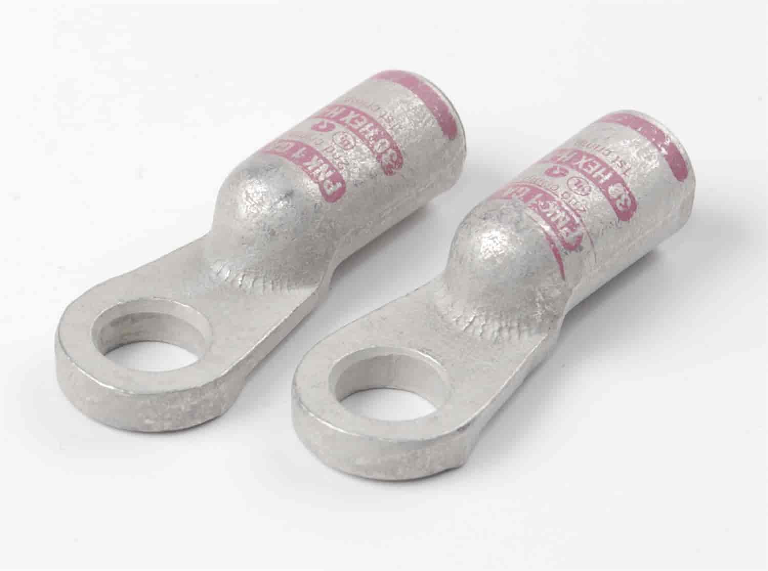 JEGS 10390 Solder Battery Cable End Lugs Fits 1 & 2 Gauge Wire Straight