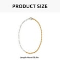 thumbnail image 3 of Women Asymmetric Gold Silver Necklace Unisex Chain Necklace Fashion Jewelry Stylish Collarbone Chain Metal Texture, 3 of 8