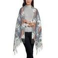 thumbnail image 2 of Honeii sparus aurata Print Scarf Oversized Scarf Tassel Fall Winter Thick Scarf Warm Shawl Women,Women's Scarves & Wraps, 2 of 8