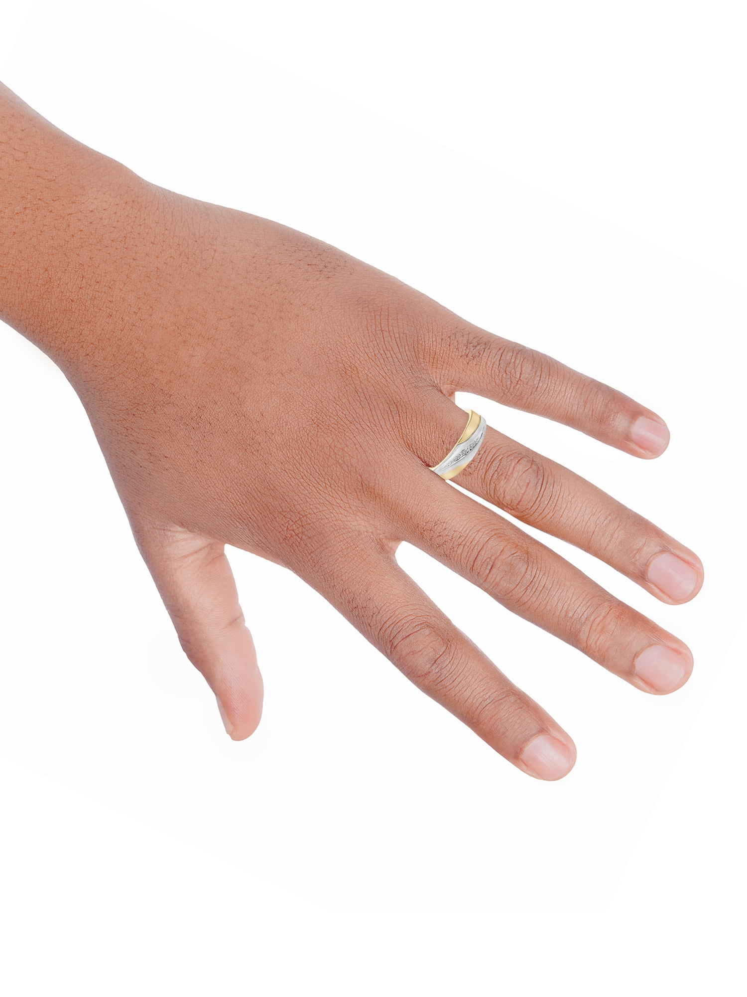 Diamond-Accent 10k Yellow & White "Togetherness" Men's Wedding Band by Keepsake