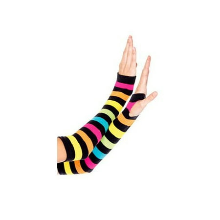 Neon Rainbow Gauntlet Gloves