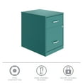 thumbnail image 6 of Space Solutions 18" Deep 2 Drawer Letter Width Vertical File Cabinet with Accessory Drawer, Teal, 6 of 18