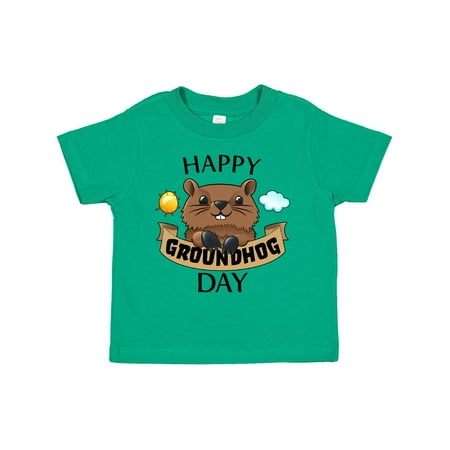 

Inktastic Happy Groundhog Day- Cute Gift Toddler Boy or Toddler Girl T-Shirt