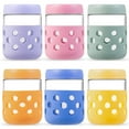 thumbnail image 6 of Mrsdry 16 oz Glass Mason Jars with Silicone Sleeves, Airtight BPA-Free Overnight Oats Containers with Lids, Dishwasher Safe Leak-Proof Meal Prep Jars for Chia Pudding, Yogurt, Snacks, 6 of 12