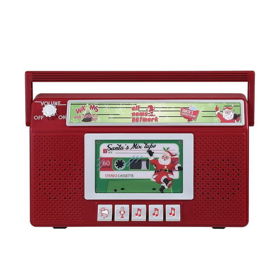 Mr. Christmas 10 in. Santa's Boom Box Radio