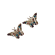 thumbnail image 3 of ARETES DE MARIPOSA ALAS DOBLES DE PLATA Y ZIRCONIAS, 3 of 3