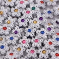 thumbnail image 3 of 9 metros Arcylic Rhinestone Crystal Flower Beaded Chain Adorno Adorno para manualidades DIY Coser en ropa Bolsa Sombrero Decoración 1 Plata Gloria Rhinestone Ribbon Ribbon, 3 of 9