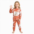 thumbnail image 5 of TOWED22 Kids Halloween Pajamas Pumpkin Ghost Print Cotton Sleepwear Toddler Girls Boys Skeleton Skull Halloween Pjs Sets(Orange,7Y), 5 of 7