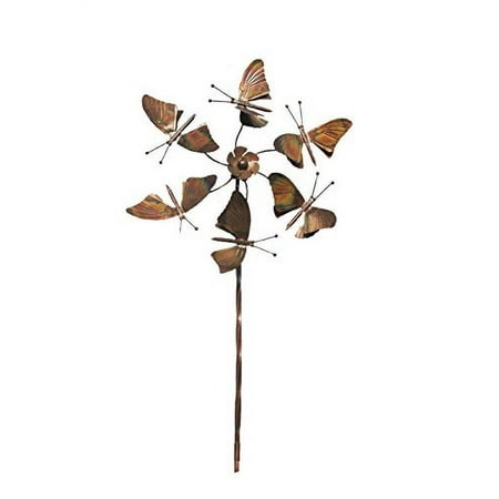 ancient graffiti flamed butterflies fluttering spinner stake, 22 by 66-inch