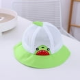 thumbnail image 2 of Penkiiy Baby Hats Sun Hat Summer Baby Sun Hat Kids Breathable Cute Children Bucket Net Cap Green Hat for 1.5-3 Years, 2 of 3