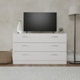 thumbnail image 4 of Kappesberg Foster White 3-Piece Bedroom Furniture Set with Dresser, Tall Chest, and Two Nightstands  - for Adults and Teens, 4 of 12