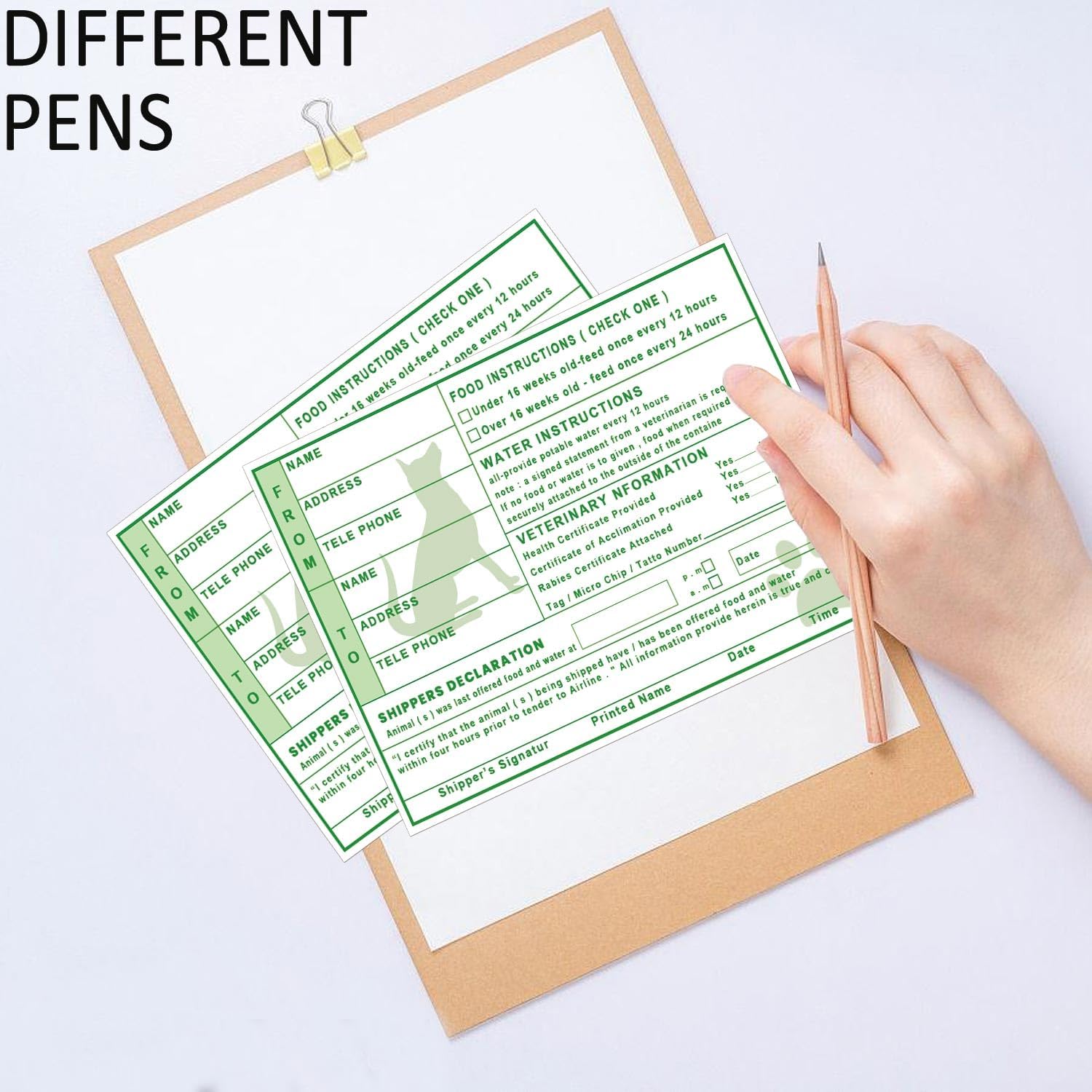 20pcs Live Animals with Arrow Sticker Live Animal Stickers for Airline Cargo Crates Live Animal Shipping & Handling Instruction Labels