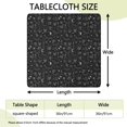 thumbnail image 2 of Black White Halloween Skull Bat Moon Pattern Square Fitted Tablecloth with Elastic Edge,Square Table Cover,Washable Elastic Table Cover for Home Kitchen Party Decor 36"x36", 2 of 6