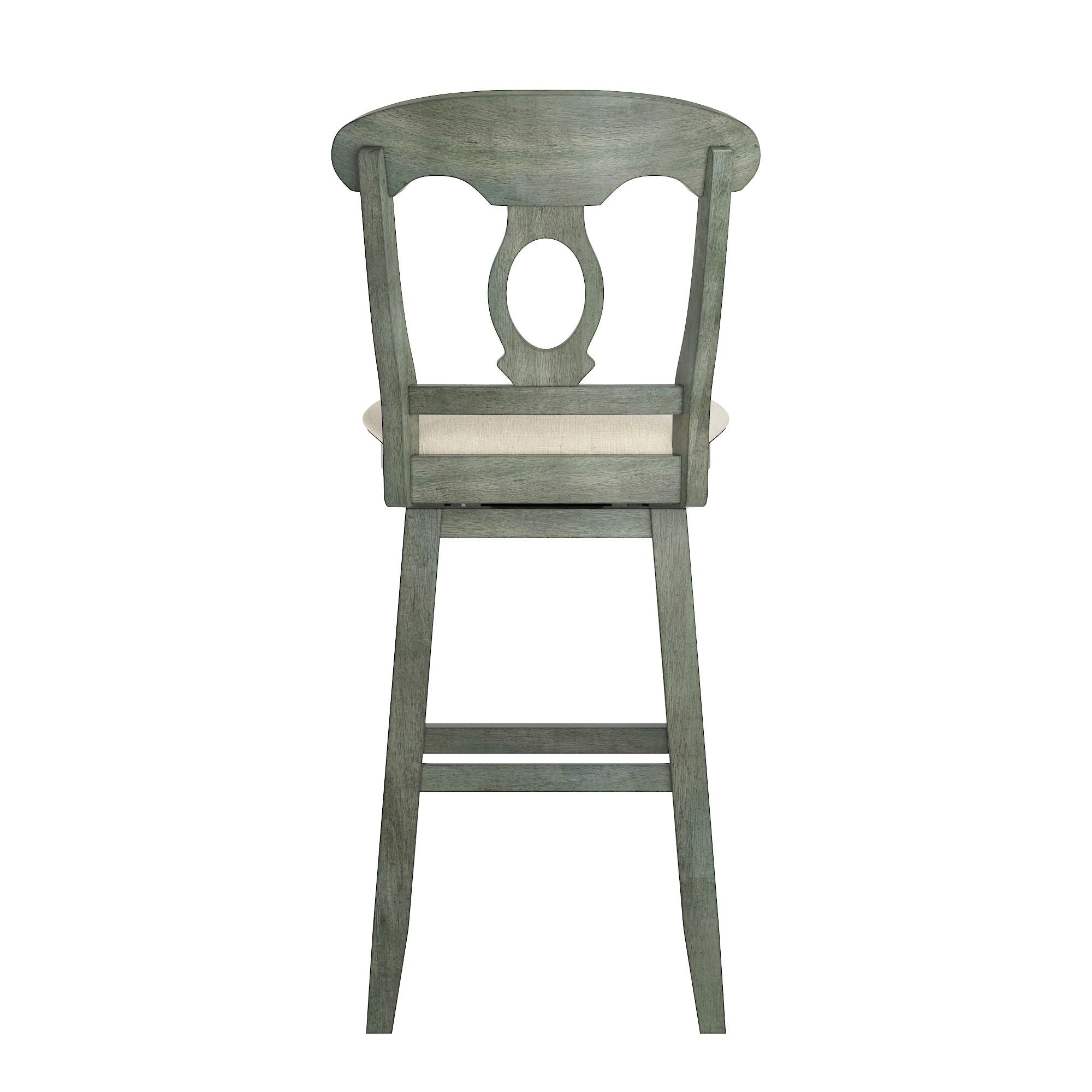 Weston Home Sheena Napoleon Back Wood Swivel Bar Stool, Antique Sage