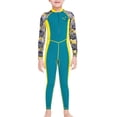 thumbnail image 1 of Trajes de buceo Traje de buceo Secado rápido Niños con manga larga Mangas largas y Pantalones Jumpsuit de carrocería de cuerpo completo para snorkeling Surfing Blue S seitruly OD003661-01, 1 of 7