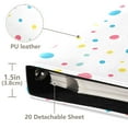 thumbnail image 3 of FORMRS 3 Ring Photo Album 4"x6" Self Adhesive Large Capacity PU Leather Cover, White Retro Pattern, 3 of 8
