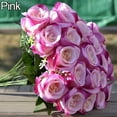 thumbnail image 3 of SPRING PARK 1 Large Bouquet 24 Heads Artificial Fake Rose Flowers Spray Wedding Party Bouquet Home Decor, 3 of 7