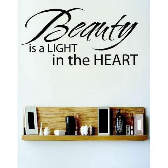 Custom Wall Decal Vinyl Sticker : Beauty Is In The Heart Quote Bedroom Bathroom Living Room Mural : 10 X20" -