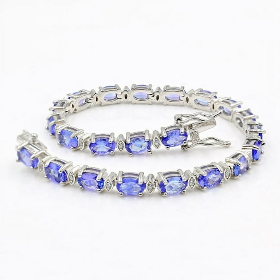 Tanzanite tennis Bracelet, 925 Sterling Silver, Tennis Bracelet, December Birthstone, Tanzanite Jewelry, Anniversary Gift, Gift For Her