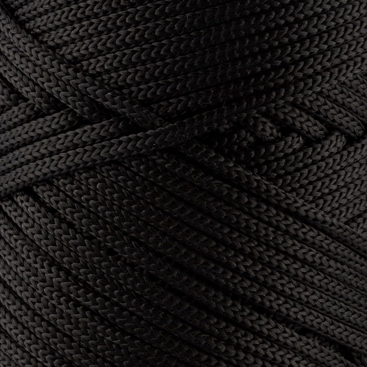 4 Skeins of Sensy Premium 3mm 131 Yards Polyester Rope 100% Polypropylene Cord Macrame Cord 3mm Crochet Bag Cord Macrame Rope Crochet Thread Gift for Knitter (Black)