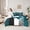 White Cyan Black, variant on jejeloiu Chic Leopard Pattern 7-Piece Twin Bedding Sets,Black Gray White Bedding Comforter Set Cheetah Lover Reversible