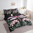 thumbnail image 3 of Feelyou Dragonfly Floral Bedding Comforter Set 7pcs, Boho Galaxy Stars King Bedding Sets, 3 of 8