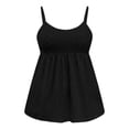 thumbnail image 7 of Camisole Tops for Women Eyelet Embroidery Spaghetti Strap Empire Waist Sleeveless Peplum Summer Casual Tank Tops, 7 of 7