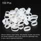 thumbnail image 3 of Uxcell 100pcs Bandas de Goma de Silicona Anillos Antideslizantes Planos Negros para Libros Cajas Envolturas de Bolsas Blancas 1 1/4", 3 of 5