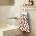 thumbnail image 3 of ZIATUBLE Strawberry Hanging Hand Towels Soft Hanging Kitchen Dish Towel Breathable Hand Towels for Bathroom Set 3 Piece Reusable Kitchen Hand Towels and Washcloths Elastic Dish Cloths Towel, 3 of 7