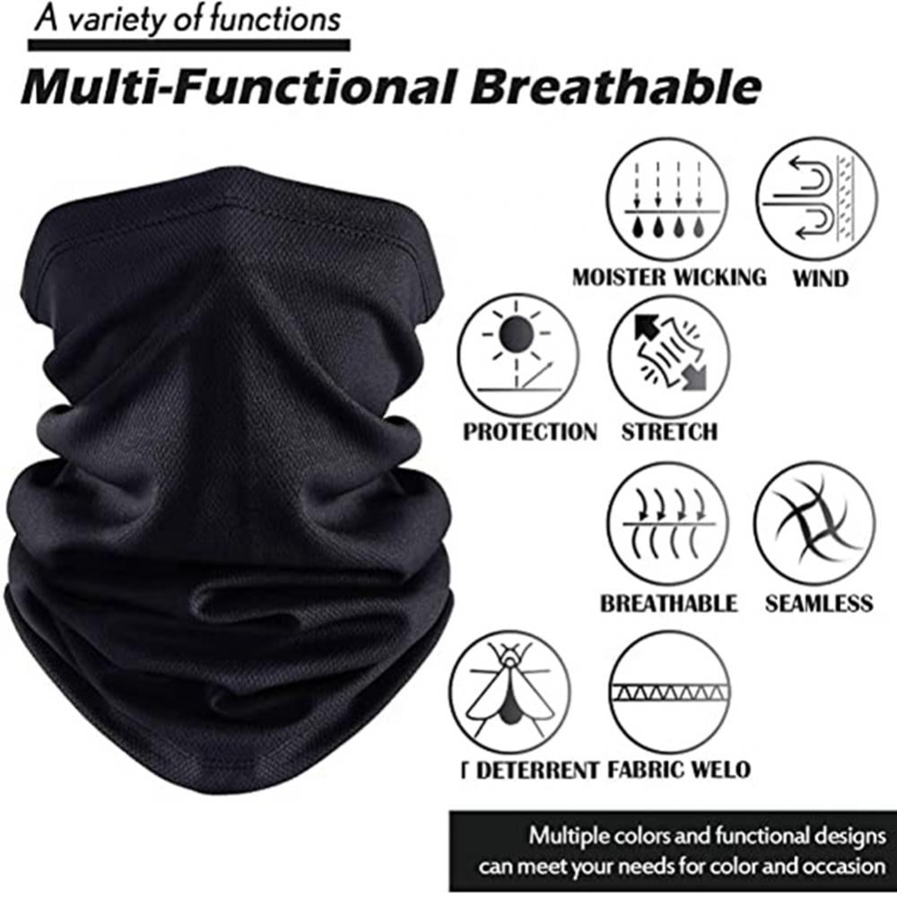 6 Pieces Summer Face Cover UV Protection Neck Gaiter Scarf Sunscreen 