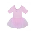 thumbnail image 7 of Sxiwei Kids Girls Short Sleeve Ballet Dance Dress Tutu Skirt Leotard Gymnastics Outfit Dancewear Pink 2-3, 7 of 7