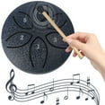 thumbnail image 4 of Instrumentos Percusión Tambor Acero 3 Pulgadas 6 Notas (oscuras) Azul, 4 of 9