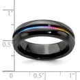thumbnail image 3 of Edward Mirell Black Ti Multi-Colored Anodized 7mm Band, 3 of 7