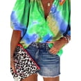 thumbnail image 4 of Gvmfive Women Blouse Tie Dyed Long Sleeve Button Down Tops Shirt, 4 of 4