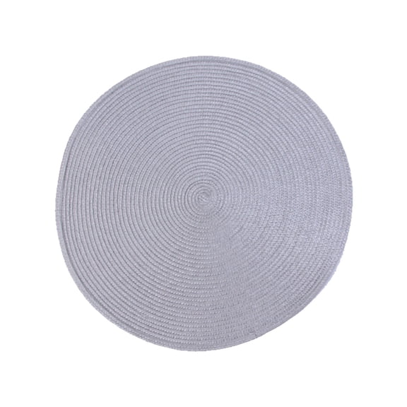 7'' Round Placemats Set of 3, Woven Table Mats, Non Slip Heat Resistant Braided Place Mats for Farmhouse Decor and Kitchen Table Decor
