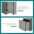 thumbnail image 5 of Space Solutions 18" Deep 2 Drawer Letter Width Vertical File Cabinet with Accessory Drawer, Silver, 5 of 16