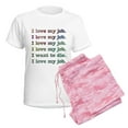 thumbnail image 6 of CafePress - I Love My Job Women's Light Pajamas - Women's Short Sleeve Print T-Shirt and Pants Light Cotton Pajama Set, 6 of 7