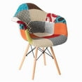 thumbnail image 1 of Fabulaxe Chaise de Salle à Manger Rembourrée Style Mid-Century Modern, Multicolore (Ensemble de 1), 1 of 1