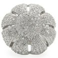 thumbnail image 3 of Rhodium Brass Ring with AAA Grade CZ in Clear for Women Clear Stone Color Style 0W349 Size 5, 3 of 5