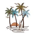 thumbnail image 1 of Decoración de pared de metal con forma de palmera costera de Shimeyao para interiores y exteriores, 1 of 6