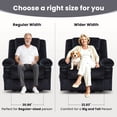 thumbnail image 6 of JMYMRY Power Lift Recliner Chair for Elderly with Vibration Massage and Heating, Extra Wide Adjustable Rocker with Cup Holders, Side Pockets and USB Charge Port, Black, 6 of 9