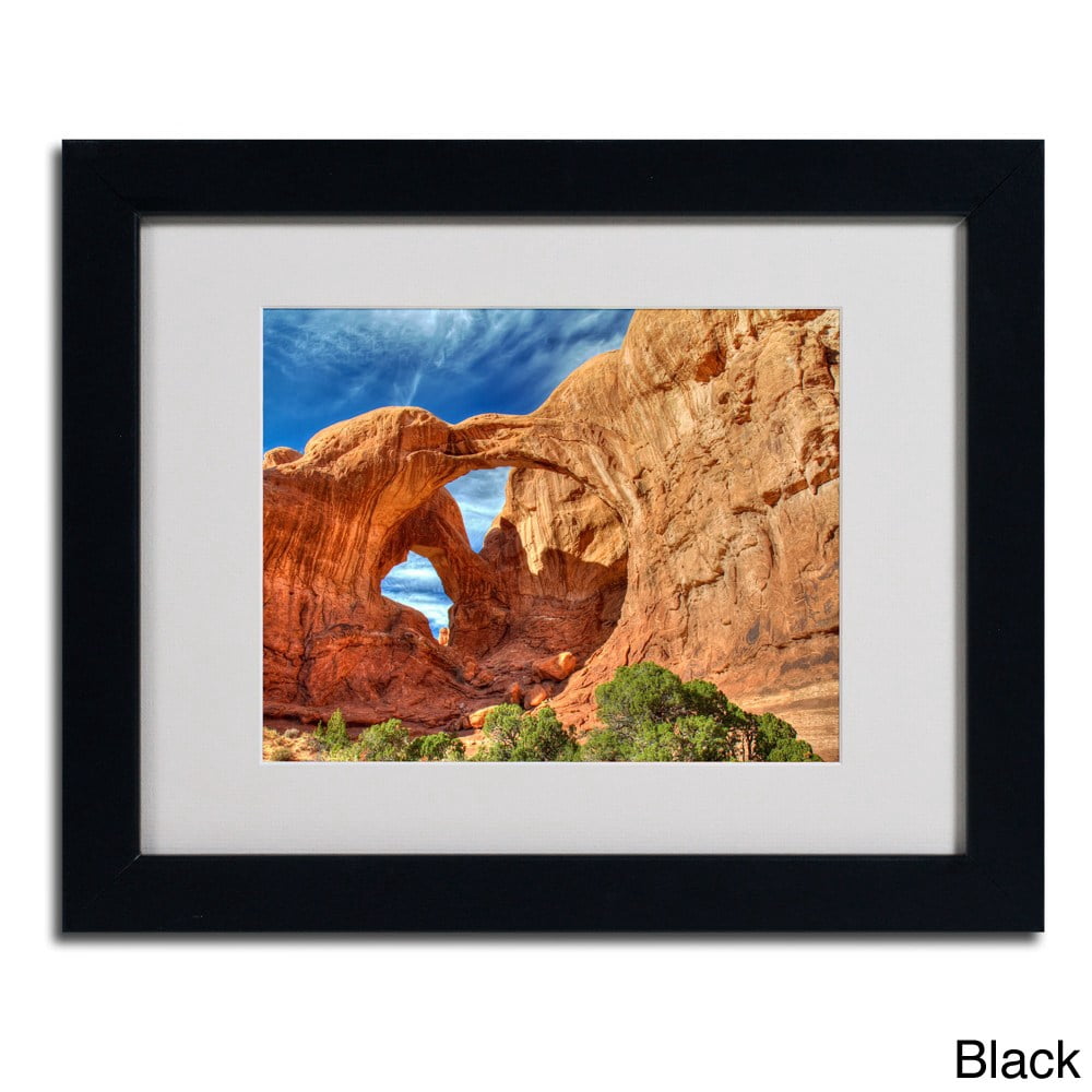Trademark Fine Art "Double Arch" Matted Framed Art by Pierre Leclerc