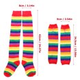 thumbnail image 2 of SENSETH 1 Set Rainbow Thigh High Socks Decorative Arm Warmers Women Over Knee Socks for Cosplay, 2 of 9