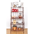 thumbnail image 2 of "Saddlebrook" Bakers Rack 28" x 19½" x 65¼" Antique Pewter, Barnwood Gray Stained Rubberwood, 2 of 2