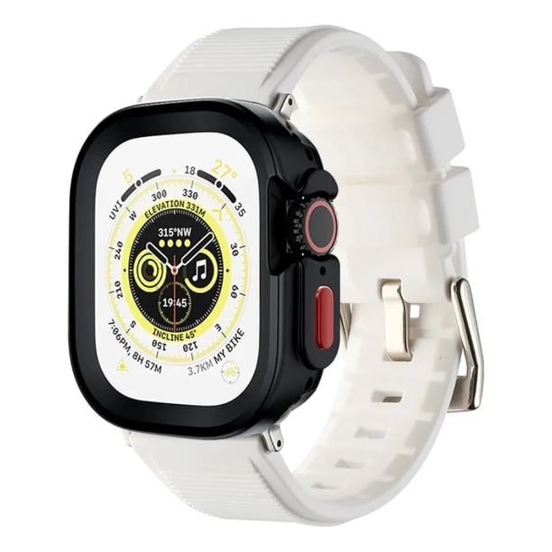 Correa de Silicona para Apple Watch con Funda Anticaída, Compatible con Todas las Series