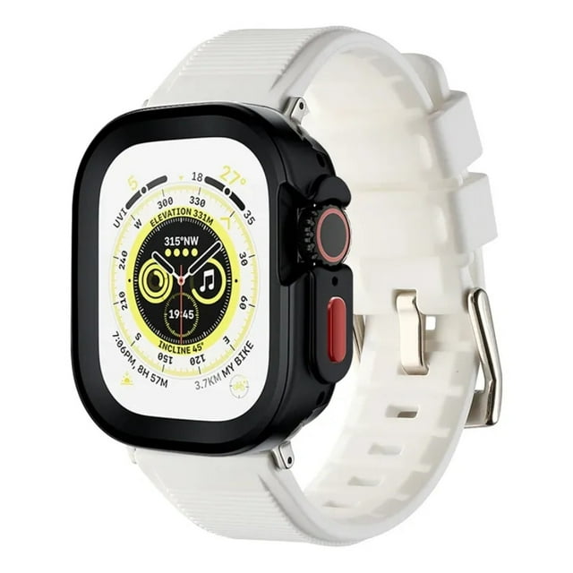 Correa de Silicona para Apple Watch con Funda Anticaída, Compatible con Todas las Series