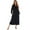 Black, variant on RanBlesu Womens Soft Solid Color Robes Nightgowns Casual Loose Long Sleeve V-Neck Winter Sashes Pokets Flannel Sleepwear Suit Soft Comfortable Nightdress Loungewear