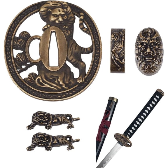 Samurai Tsuba Set Samurai Handguard Japanese Swords Accessories