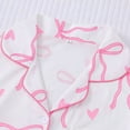 thumbnail image 6 of Christmas pajamas for women setWomen's Bow Print Sleepwear Set With Collar And Short Sleeves, 6 of 9